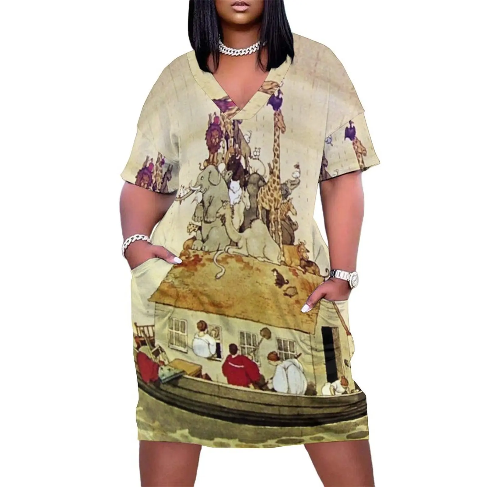 “Noah’s Arc” by W Heath Robinson Loose Pocket Dress Women's summer suit evening dress woman
“Noah’s Arc” by W Heath Robinson Loose Pocket Dress Women's summer suit evening dress woman
