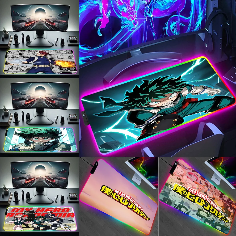 Аниме-коврик для мыши My Hero Academia RGB для ПК геймеров, светящийся LED-коврик для мыши, резиновый игровой коврик для компьютера
Аниме-коврик для мыши My Hero Academia RGB для ПК геймеров, светящийся LED-коврик для мыши, резиновый игровой коврик для компьютера