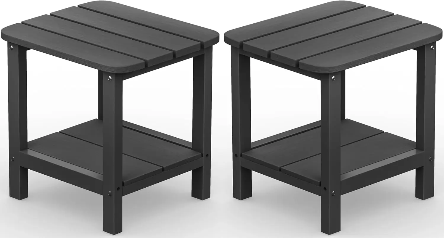 Adirondack Table Set of 2, Outdoor Side Table- Gray
Adirondack Table Set of 2, Outdoor Side Table- Gray