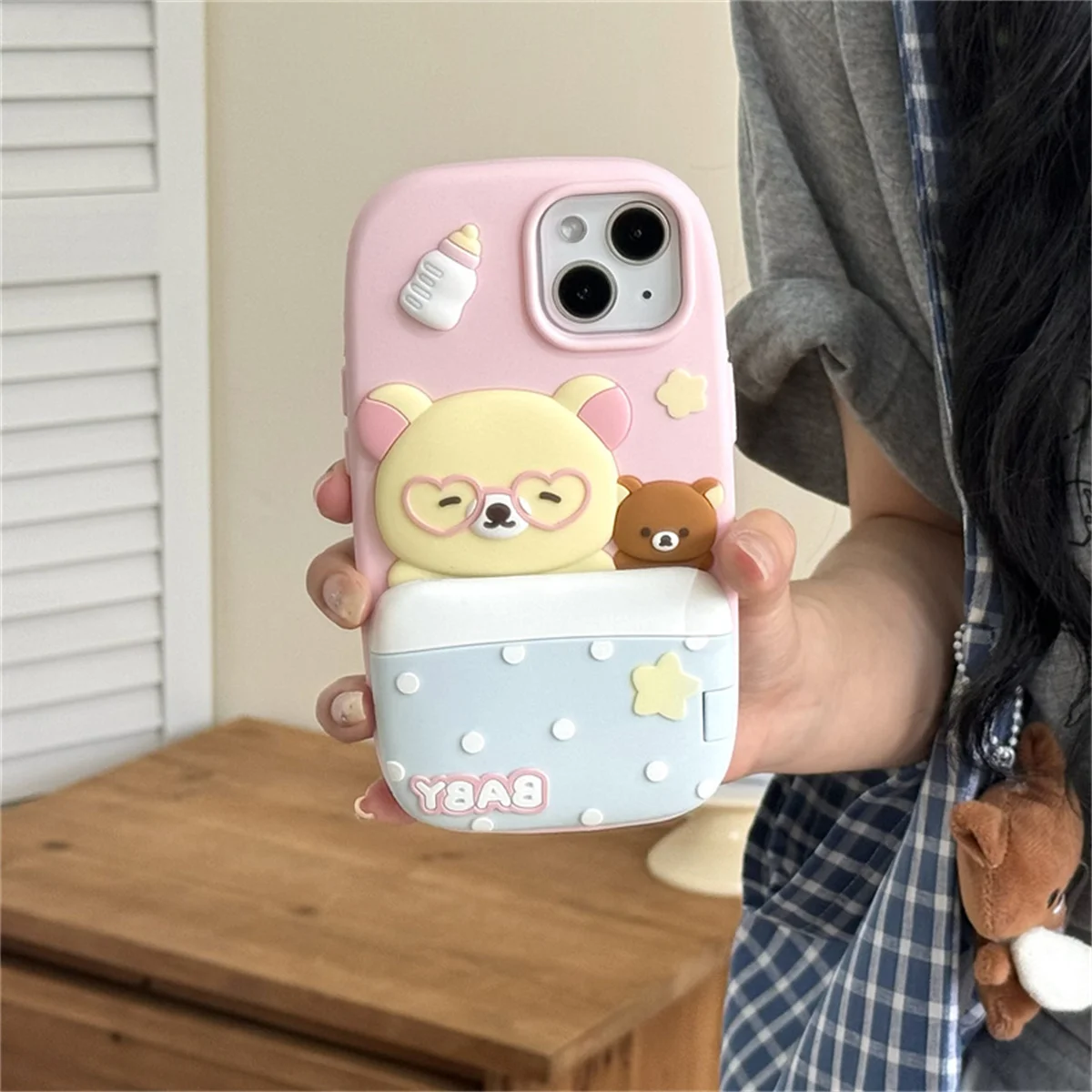 Kawaii 3D Sleeping Bear Stand Phone Case For iPhone 16 Pro 13 15 14 Pro Max Cover Soft Silicone Shockproof Cute Cartoon Cases
Kawaii 3D Sleeping Bear Stand Phone Case For iPhone 16 Pro 13 15 14 Pro Max Cover Soft Silicone Shockproof Cute Cartoon Cases