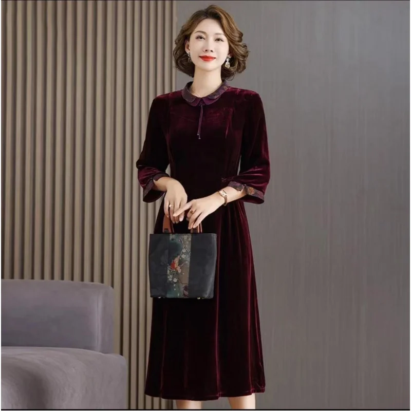 Новинка 2023, модное бархатное платье, женское осеннее ретро платье-пуловер из шелка тутового шелкопряда, корейское свободное облегающее свадебное платье, платья
Новинка 2023, модное бархатное платье, женское осеннее ретро платье-пуловер из шелка тутового шелкопряда, корейское свободное облегающее свадебное платье, платья