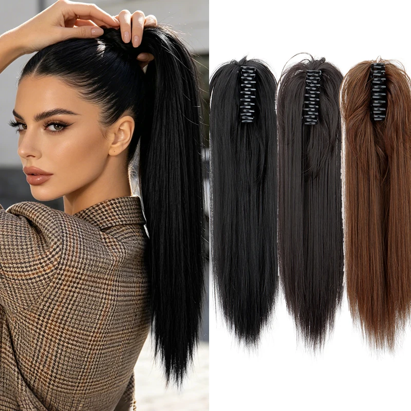 18Inch Synthetic Long Straight Claw Clip in Ponytail Hair Extension Easy Wear Hairpiece Fashion Hair Accessory for Women
18Inch Synthetic Long Straight Claw Clip in Ponytail Hair Extension Easy Wear Hairpiece Fashion Hair Accessory for Women
