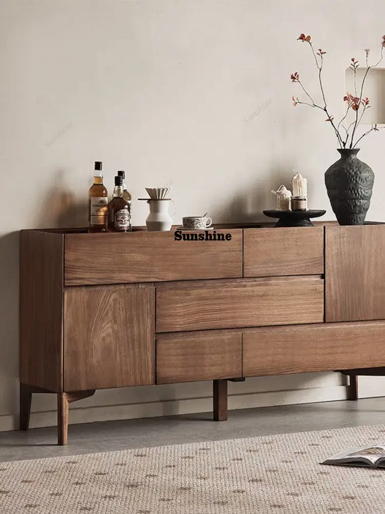 Black walnut side cabinet Nordic living room light luxury solid wood wine cabinet Storage storage cabinet
Black walnut side cabinet Nordic living room light luxury solid wood wine cabinet Storage storage cabinet