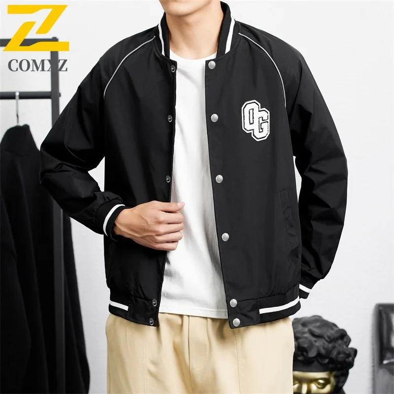 COMXZ Men's New Spring Big Tall Baseball Jacket with Fluorescent Stripe Oversized Loose Fit Casual Sporty Stand Collar Outerwear
COMXZ Men's New Spring Big Tall Baseball Jacket with Fluorescent Stripe Oversized Loose Fit Casual Sporty Stand Collar Outerwear