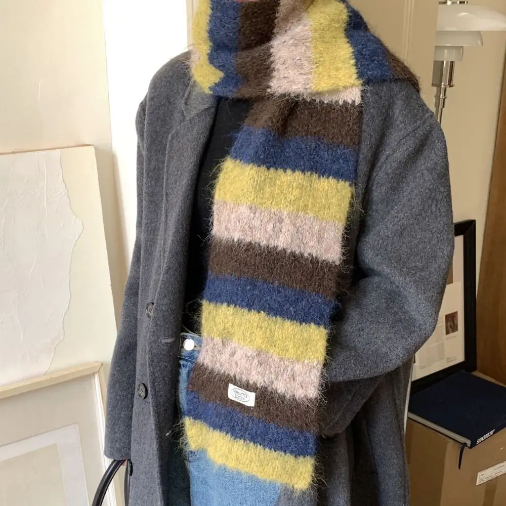 Classic Preppy Style Plaid Wool Scarf Thicken Winter Cashmere Scarves Korean Style Long Stripe Scarf Girl
Classic Preppy Style Plaid Wool Scarf Thicken Winter Cashmere Scarves Korean Style Long Stripe Scarf Girl