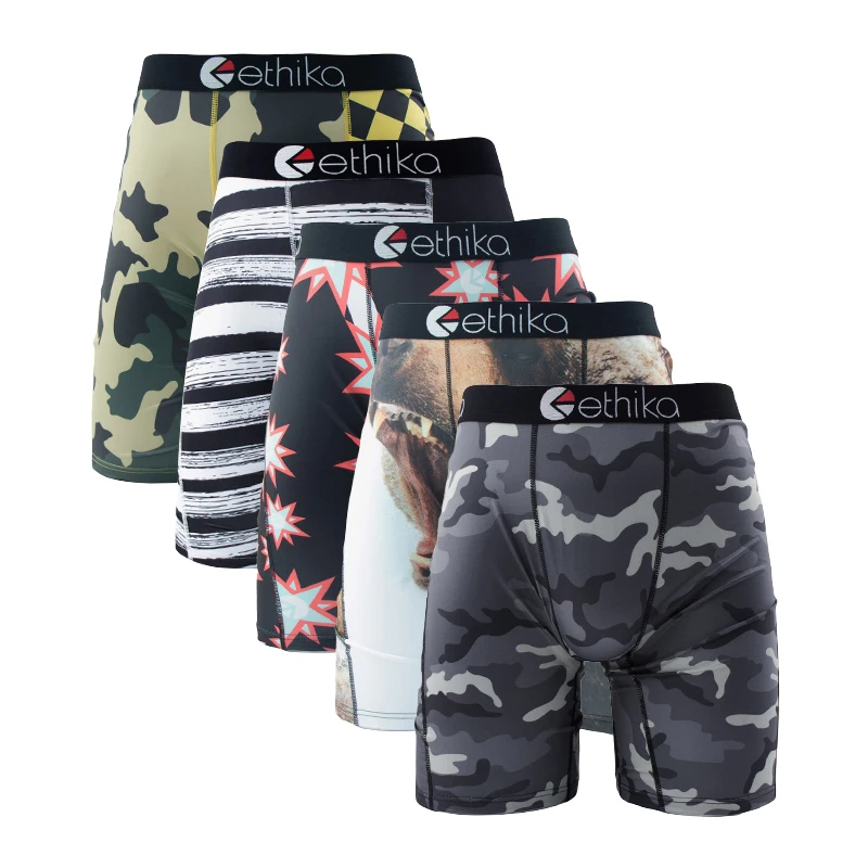 ETHIKA 5 шт. Сексуальное мужское нижнее белье: дышащие сетчатые трусы-боксеры больших размеров с модным принтом
ETHIKA 5 шт. Сексуальное мужское нижнее белье: дышащие сетчатые трусы-боксеры больших размеров с модным принтом