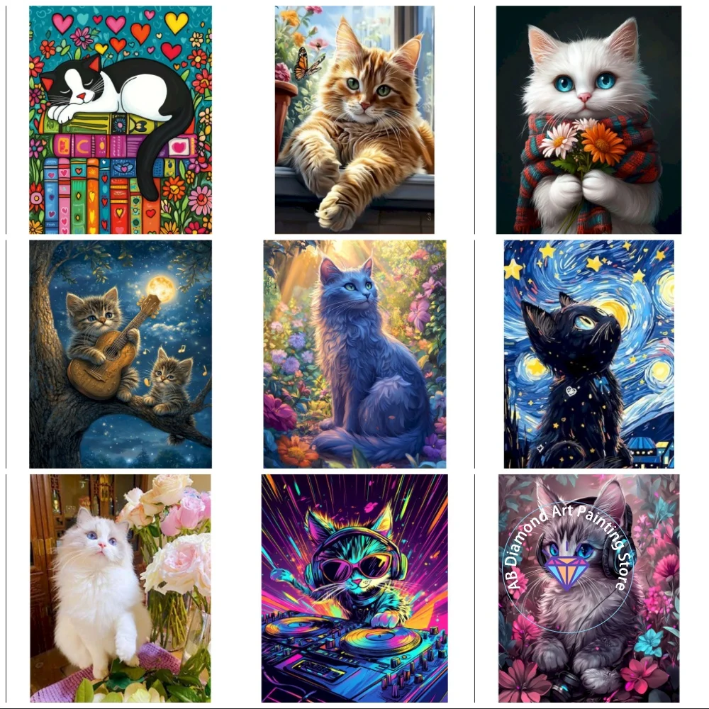 New Cute Cat AB Diamond Painting Kit Square Round Diamond 5D DIY Mosaic Cross Embroidery Handmade Art Exquisite Gift Home Decor
New Cute Cat AB Diamond Painting Kit Square Round Diamond 5D DIY Mosaic Cross Embroidery Handmade Art Exquisite Gift Home Decor