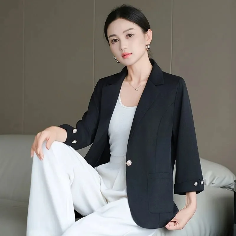 2025Suit Jacket Woman New Cropped Sleeve Blazer Coat Ladies Temperament Thin Outerwear Plus Size 5XL Fashion Overcoat Top Female
2025Suit Jacket Woman New Cropped Sleeve Blazer Coat Ladies Temperament Thin Outerwear Plus Size 5XL Fashion Overcoat Top Female