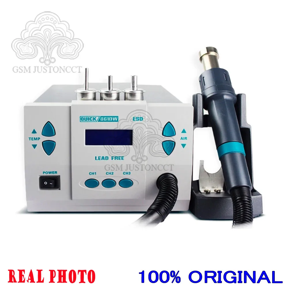 QUICK 861DW Soldering Station, Heat Gun, Lead Free, Hot Air Soldering Station, Microcomputer Temperature, Rework Station, 7Nozzl
QUICK 861DW Soldering Station, Heat Gun, Lead Free, Hot Air Soldering Station, Microcomputer Temperature, Rework Station, 7Nozzl
