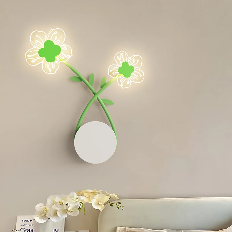 Bedroom bedside wall lamp rustic style flower background wall light white light warm light home indoor lamps and lanterns
Bedroom bedside wall lamp rustic style flower background wall light white light warm light home indoor lamps and lanterns