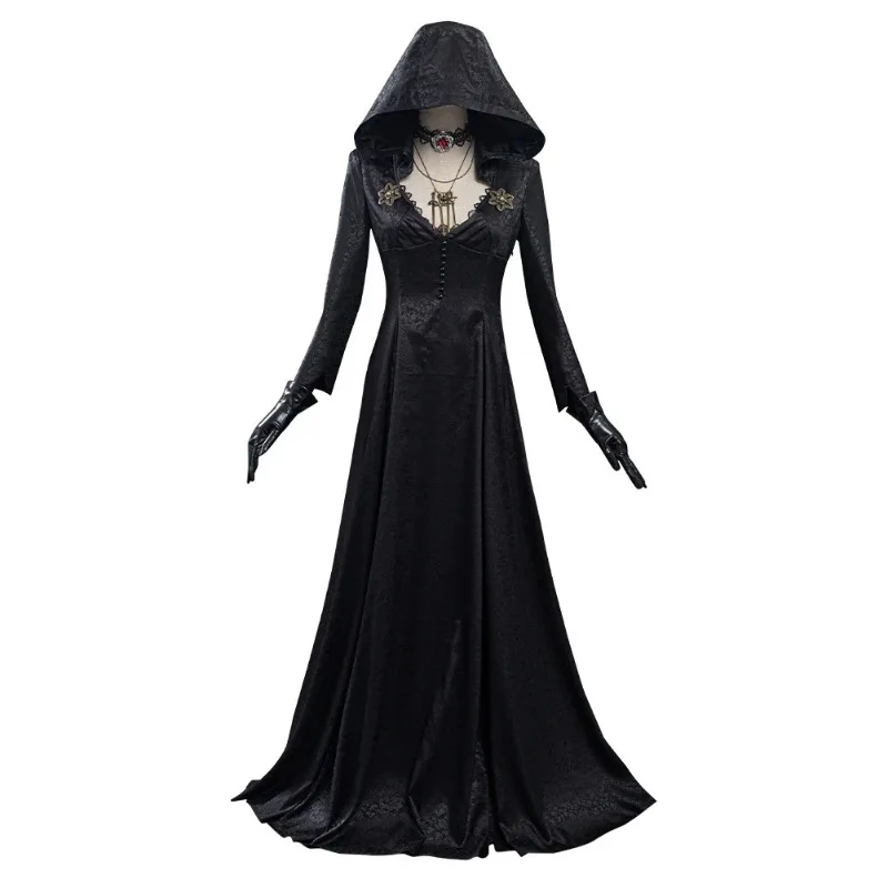In Stock Moth Lady Evil Cosplay Fantasia Village Vampire Lady Dimitrescu Costume Women Black Dress Halloween Carnival Party Suit
In Stock Moth Lady Evil Cosplay Fantasia Village Vampire Lady Dimitrescu Costume Women Black Dress Halloween Carnival Party Suit