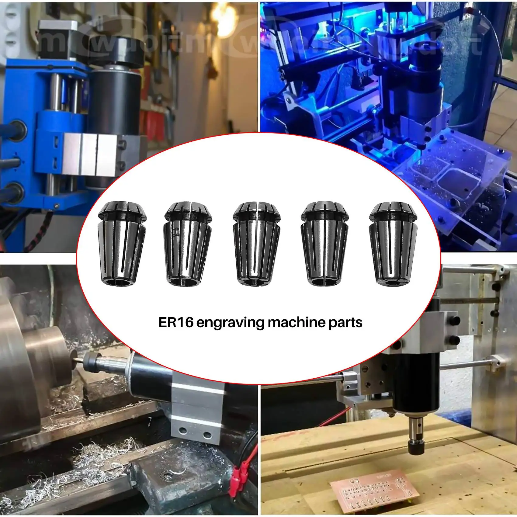Набор пружинных цанг ER16 (1-10 мм), 10 шт., для высокоточной обработки на станках с ЧПУ, фрезерных и токарных станках, гравировальных машин
Набор пружинных цанг ER16 (1-10 мм), 10 шт., для высокоточной обработки на станках с ЧПУ, фрезерных и токарных станках, гравировальных машин