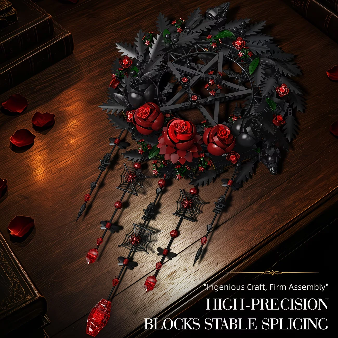 Star Ring Rose Gothic Pentagram MOC Blocks Spider Web Adult Collectible Desk Decor Halloween Valentine Brick Gift
Star Ring Rose Gothic Pentagram MOC Blocks Spider Web Adult Collectible Desk Decor Halloween Valentine Brick Gift