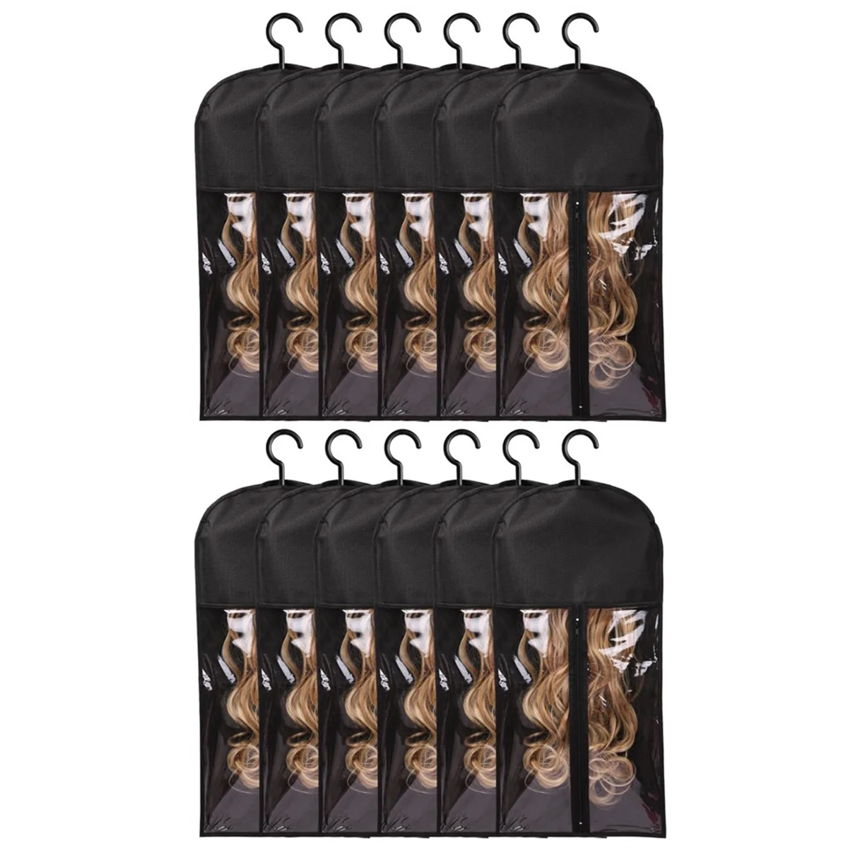 12PCS Hair Extension Holder Wig Storage for Multiple Wigs Holder Wig Bags Storage with Hanger Hair Extension
12PCS Hair Extension Holder Wig Storage for Multiple Wigs Holder Wig Bags Storage with Hanger Hair Extension