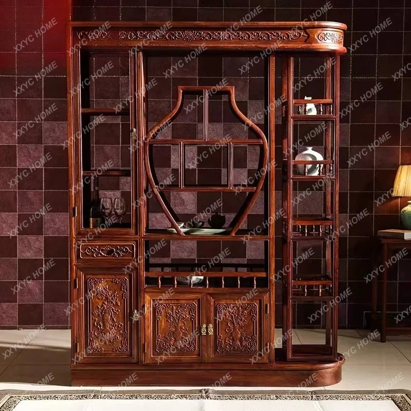 A New Chinese-style solid wood wine cabinet, living room entrance, small Bogu rack, partition, mahogany display, storage
A New Chinese-style solid wood wine cabinet, living room entrance, small Bogu rack, partition, mahogany display, storage