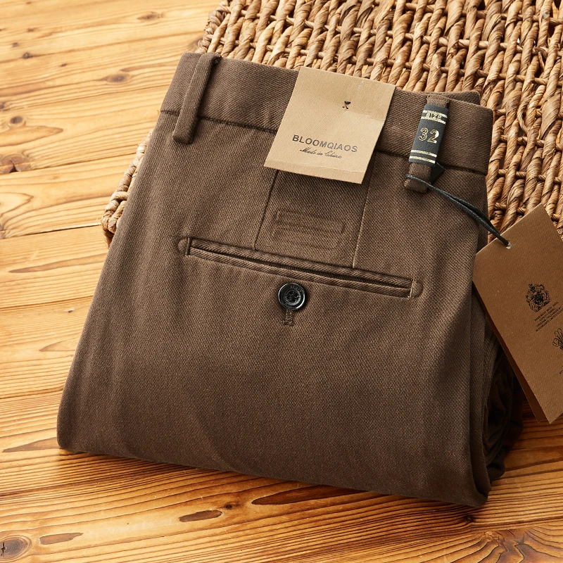 Высококачественные хлопковые мужские повседневные брюки Busin, удобные прямые брюки, осень-зима, новые брюки для среднего возраста
Высококачественные хлопковые мужские повседневные брюки Busin, удобные прямые брюки, осень-зима, новые брюки для среднего возраста