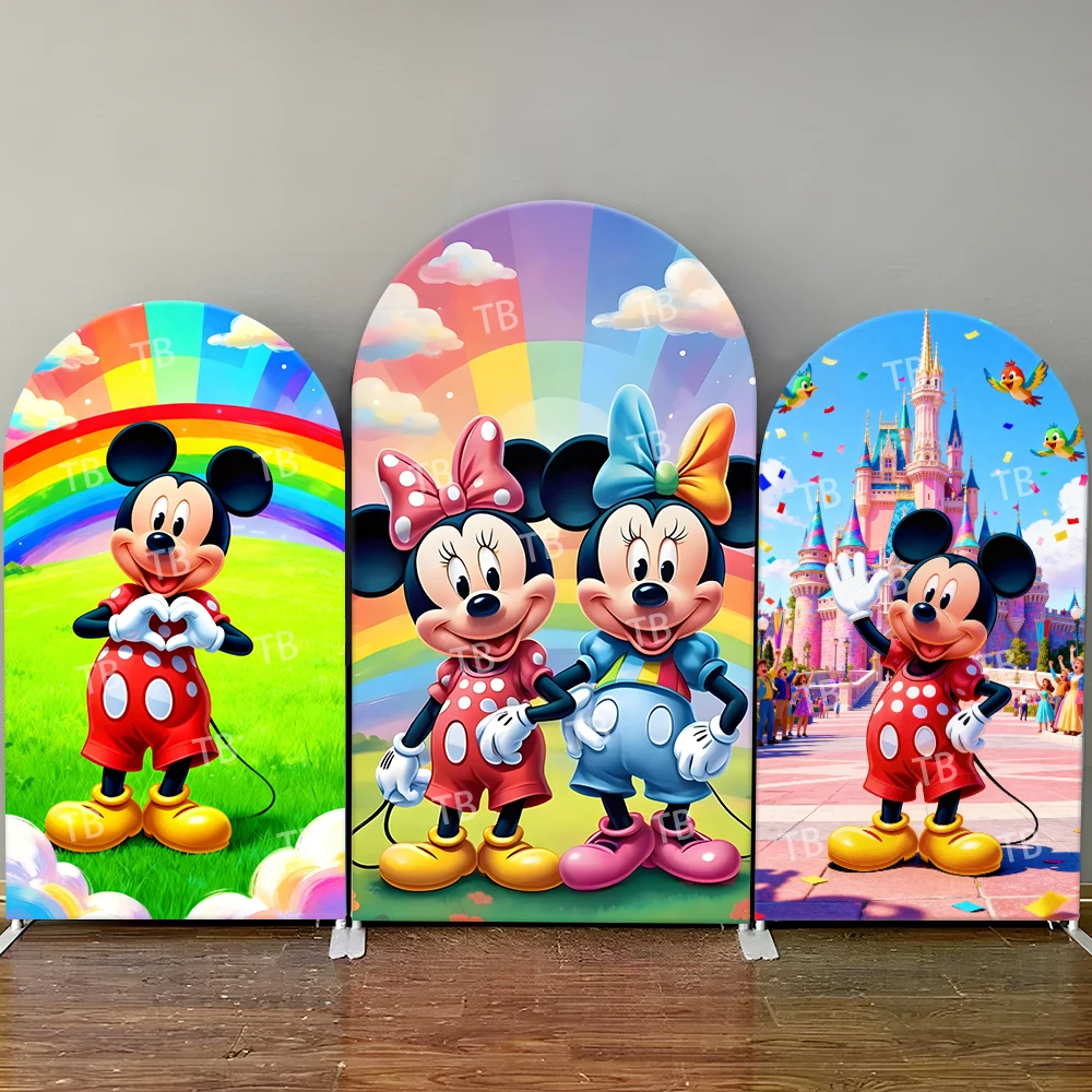 Disney Mickey & Minnie Mouse Arch Backdrop Cover Rainbow Castle Party Cute Photo Booth Props for Events & Home Decoration
Disney Mickey & Minnie Mouse Arch Backdrop Cover Rainbow Castle Party Cute Photo Booth Props for Events & Home Decoration