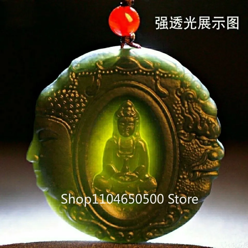 Double Sided Hetian Green Jade Pendant Unisex One Thought Buddha Demon Amulet
Double Sided Hetian Green Jade Pendant Unisex One Thought Buddha Demon Amulet