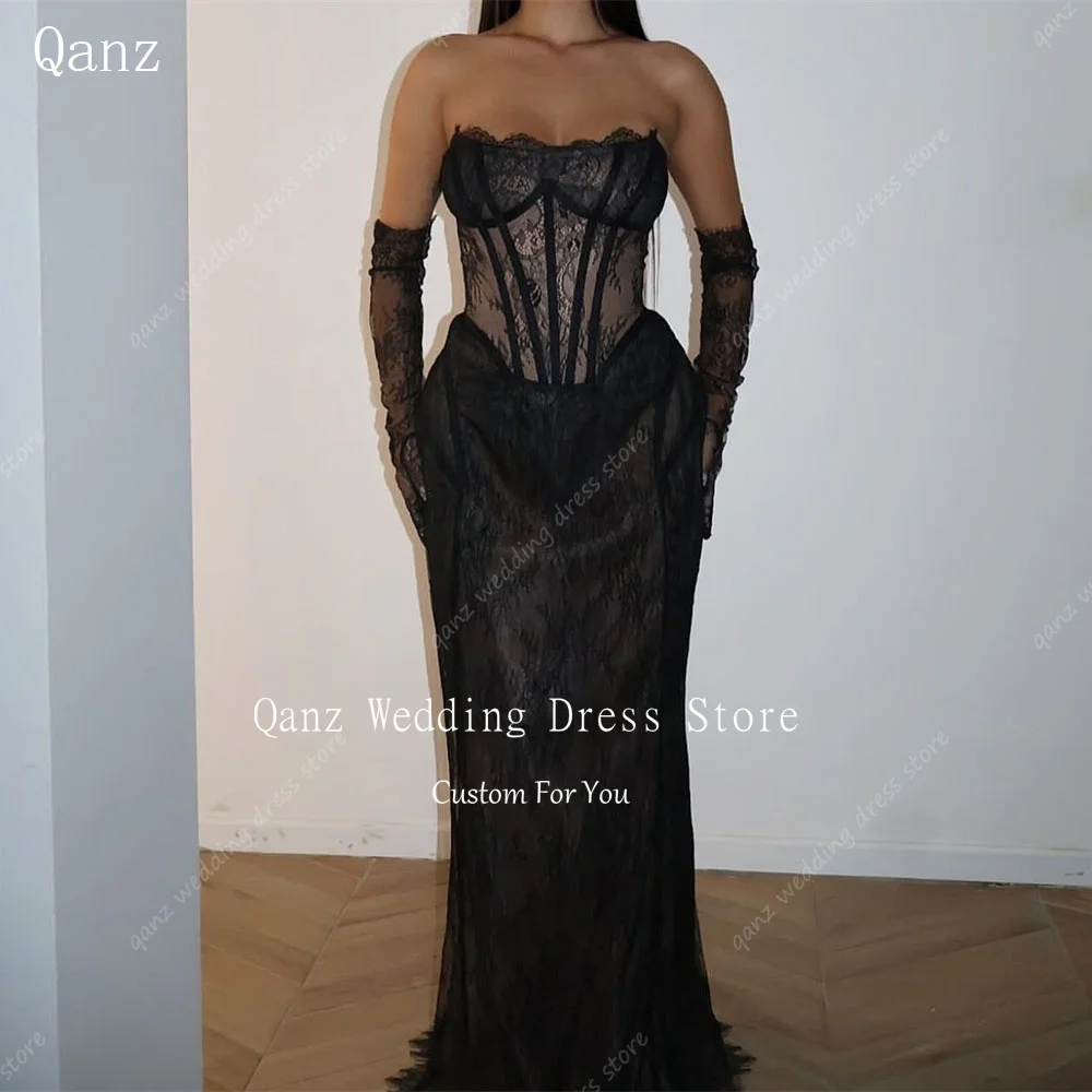 Qanz современные черные вечерние платья без бретелек с кружевной аппликацией свадебное платье женское платье русалки Coeset Vestidos De Fiesta по индивидуальному заказу
Qanz современные черные вечерние платья без бретелек с кружевной аппликацией свадебное платье женское платье русалки Coeset Vestidos De Fiesta по индивидуальному заказу
