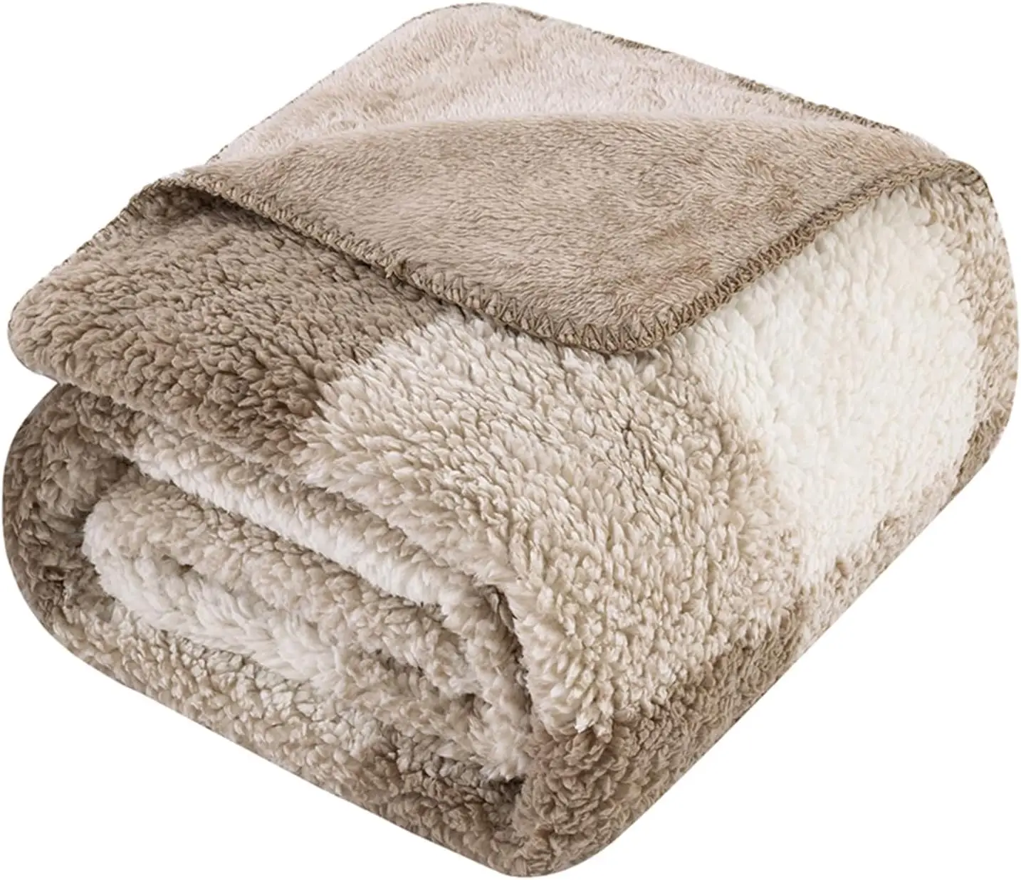 Checkered Sherpa Fleece Throw Blanket - Soft Cozy All-Season Oversized Plush for Couch Bed Pets Khaki 90x90 Inches
Checkered Sherpa Fleece Throw Blanket - Soft Cozy All-Season Oversized Plush for Couch Bed Pets Khaki 90x90 Inches