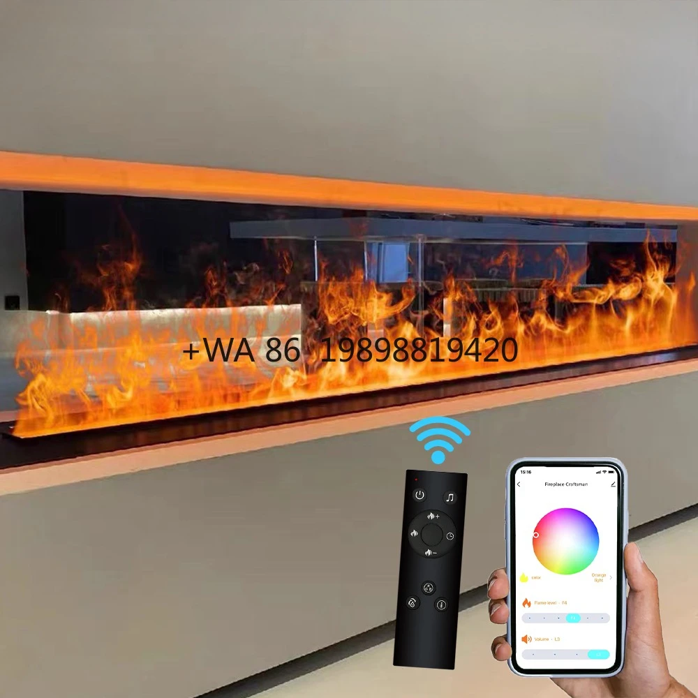 Современный Wi-Fi LED-камин с эффектом пламени, искусственными дровами, паром и 3D-эффектом огня, электрический камин
Современный Wi-Fi LED-камин с эффектом пламени, искусственными дровами, паром и 3D-эффектом огня, электрический камин