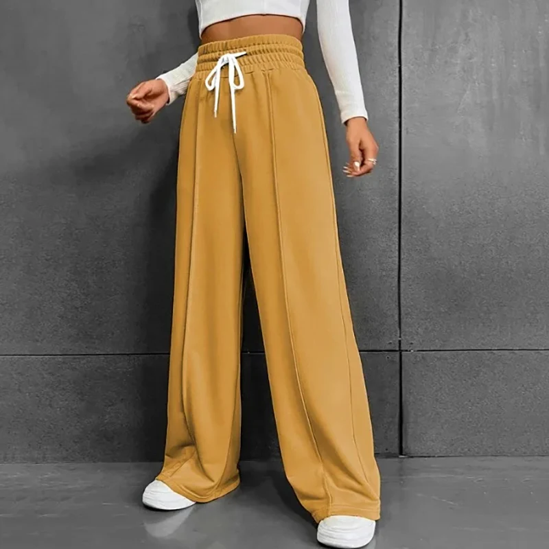 2024 High Waist Trousers Of Female Women Wide Legs Pants For Autumn&Winter Casual Patchwork Loose Drawstring Solid
2024 High Waist Trousers Of Female Women Wide Legs Pants For Autumn&Winter Casual Patchwork Loose Drawstring Solid