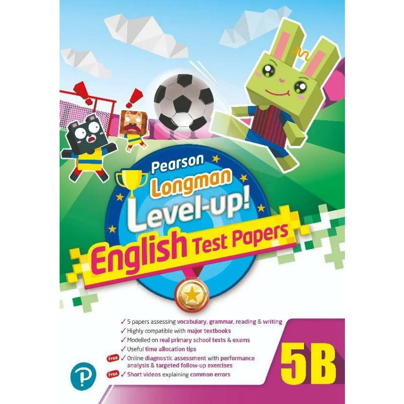 PEARSON LONGMAN ENGLISH LEVEL UP TEST PAPERS 5B Pearson Pearson Education 9789888693276 Книга 
PEARSON LONGMAN ENGLISH LEVEL UP TEST PAPERS 5B Pearson Pearson Education 9789888693276 Книга