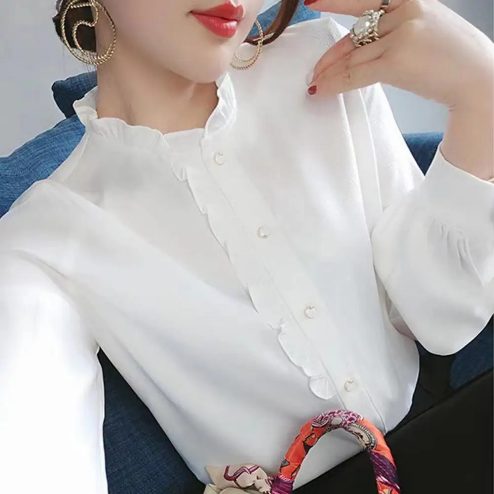 Elegant Women Shirt Ruffle Collar Long Sleeve Office Lady Commuting Shirt Fashion Women Fashion Women Spring Autumn Shirt
Elegant Women Shirt Ruffle Collar Long Sleeve Office Lady Commuting Shirt Fashion Women Fashion Women Spring Autumn Shirt