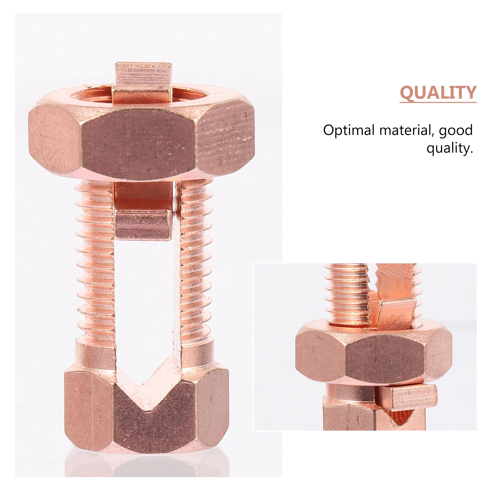 10pcs Split Bolt Connector Copper Grounding Clips Open Tail Bolts Wire Splicing Terminal Blocks Corrosion Resistant
10pcs Split Bolt Connector Copper Grounding Clips Open Tail Bolts Wire Splicing Terminal Blocks Corrosion Resistant