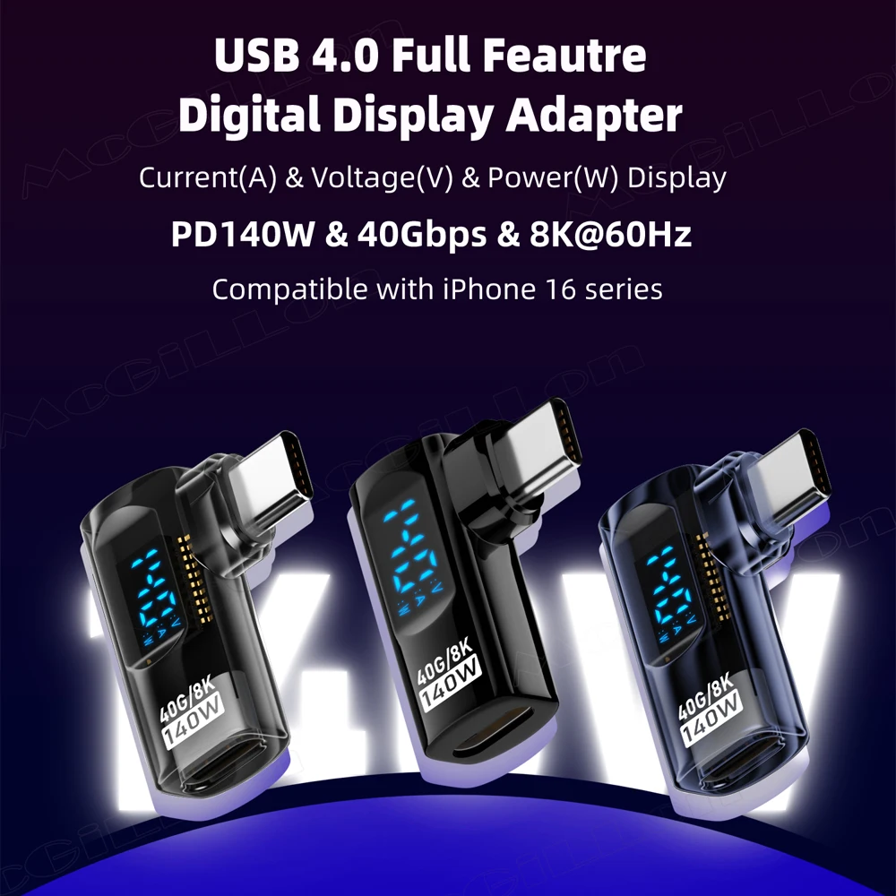 Transparent LED Display 140W USB4.0 40Gbps Type C to C OTG Adapter 8K@60Hz 5A Fast Charging Cable for iPhone 16 15 Tablet Laptop
Transparent LED Display 140W USB4.0 40Gbps Type C to C OTG Adapter 8K@60Hz 5A Fast Charging Cable for iPhone 16 15 Tablet Laptop