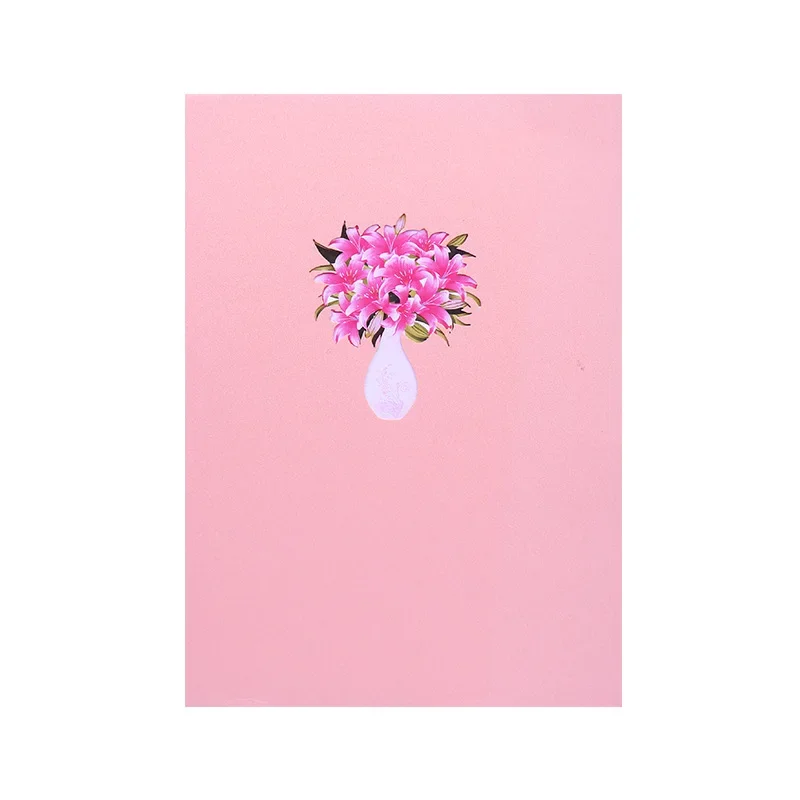 *New Arrival Personalized Pink 3D Pop Up Flower Lily Vase Valentine's Day Birthday Greeting Card
*New Arrival Personalized Pink 3D Pop Up Flower Lily Vase Valentine's Day Birthday Greeting Card