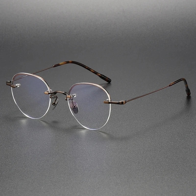 80875 Pure titanium Glasses Frame Men Women Brand Design Rimless Round Eyeglasses frame Frameless Eyewear spectacles
80875 Pure titanium Glasses Frame Men Women Brand Design Rimless Round Eyeglasses frame Frameless Eyewear spectacles