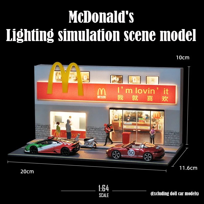 Simulation 1: 64 Miniature McDonald's 711 Convenience Store Supermarket Building Scene Model Car Street View Micro
Simulation 1: 64 Miniature McDonald's 711 Convenience Store Supermarket Building Scene Model Car Street View Micro