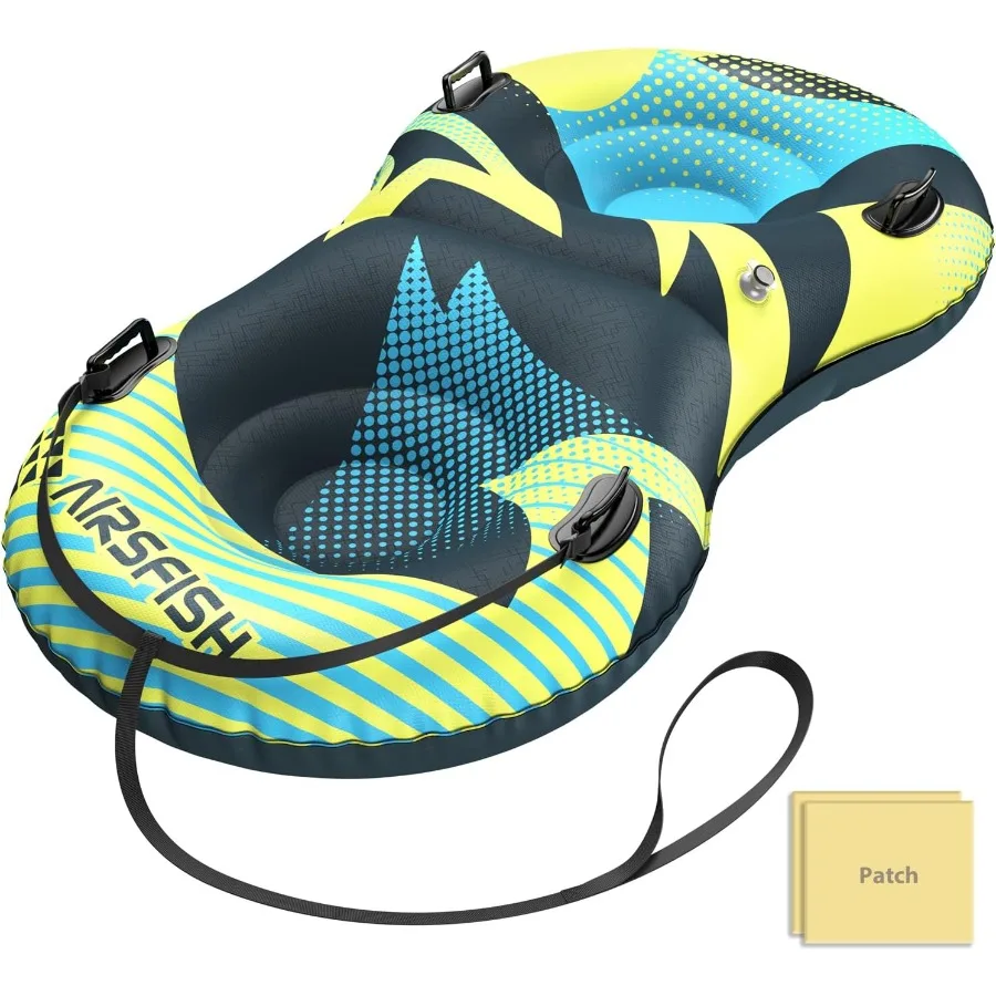 Snow Tube with Towable Leash AirsFish Inflatable Snow Sled Heavy Duty Cover Wear-Resistant and Antifreeze Material Sledding Tub
Snow Tube with Towable Leash AirsFish Inflatable Snow Sled Heavy Duty Cover Wear-Resistant and Antifreeze Material Sledding Tub