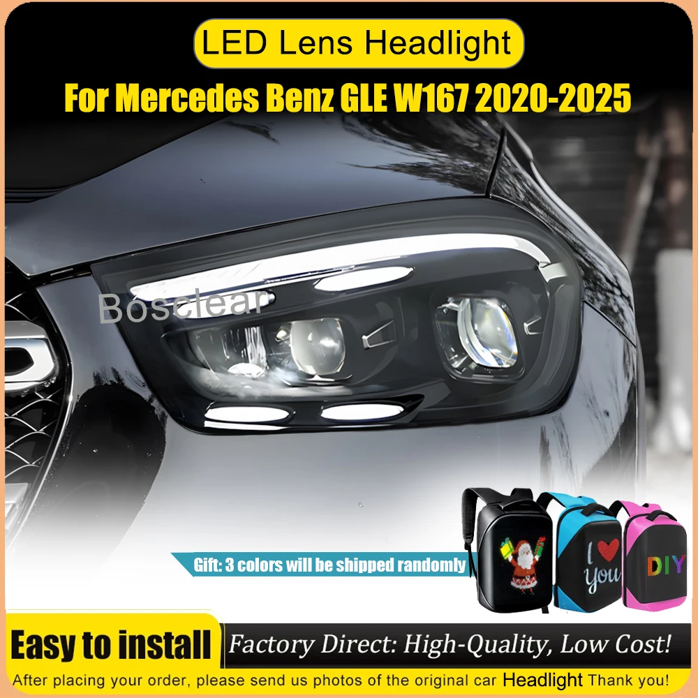 Правая и левая светодиодная фара в сборе для Benz GLE W167 2020-2024, состояние дневных ходовых огней, проектор, автомобильные аксессуары
Правая и левая светодиодная фара в сборе для Benz GLE W167 2020-2024, состояние дневных ходовых огней, проектор, автомобильные аксессуары