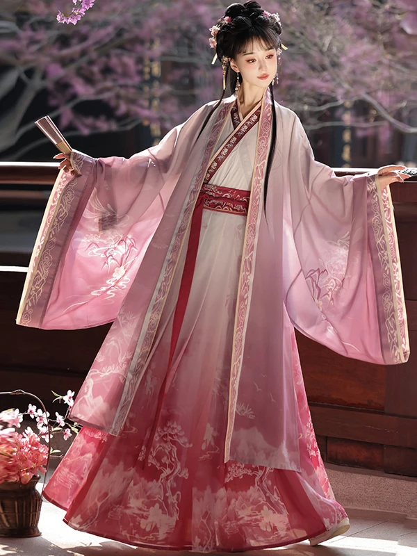 Китайская женская одежда для ролевых игр Hanfuadultwomen's HanfuSong Dynasty stylene, комплект куртки и юбки длиной до талии с перекрестным воротником
Китайская женская одежда для ролевых игр Hanfuadultwomen's HanfuSong Dynasty stylene, комплект куртки и юбки длиной до талии с перекрестным воротником