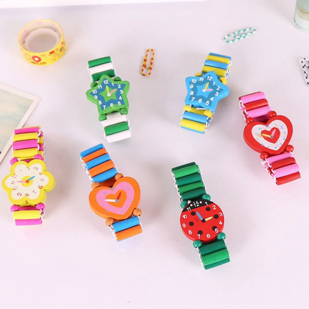 6pcs Wooden Craft Cartoon Simulation Wristwatches Bracelet Watch Stationery for Srudents Children (Random Color)
6pcs Wooden Craft Cartoon Simulation Wristwatches Bracelet Watch Stationery for Srudents Children (Random Color)