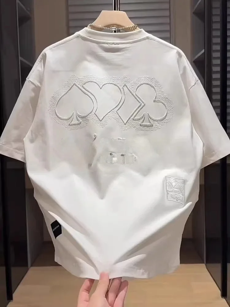 Loose Fit round Ne ort Sve T-irt Embroidered Faionable Casual Summer 2025 Men's Trendy Brand Versatile f Sve
Loose Fit round Ne ort Sve T-irt Embroidered Faionable Casual Summer 2025 Men's Trendy Brand Versatile f Sve