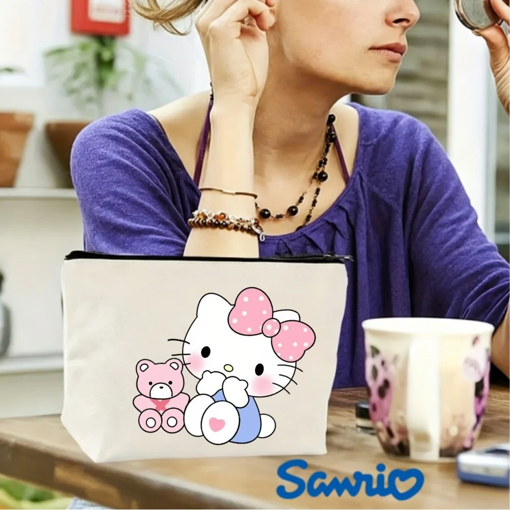 1PC Sanrio Hello Kitty with Teddy Bear Canvas Makeup Bag, Double Sided Cosmetic Pouch
1PC Sanrio Hello Kitty with Teddy Bear Canvas Makeup Bag, Double Sided Cosmetic Pouch