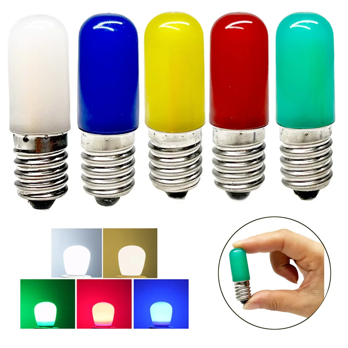 Mini E14 E12 LED COB Filament Light Bulbs 2W Red Green Blue Yellow Cold Warm White PC Cover For Refrigerator Freezer Decor
Mini E14 E12 LED COB Filament Light Bulbs 2W Red Green Blue Yellow Cold Warm White PC Cover For Refrigerator Freezer Decor