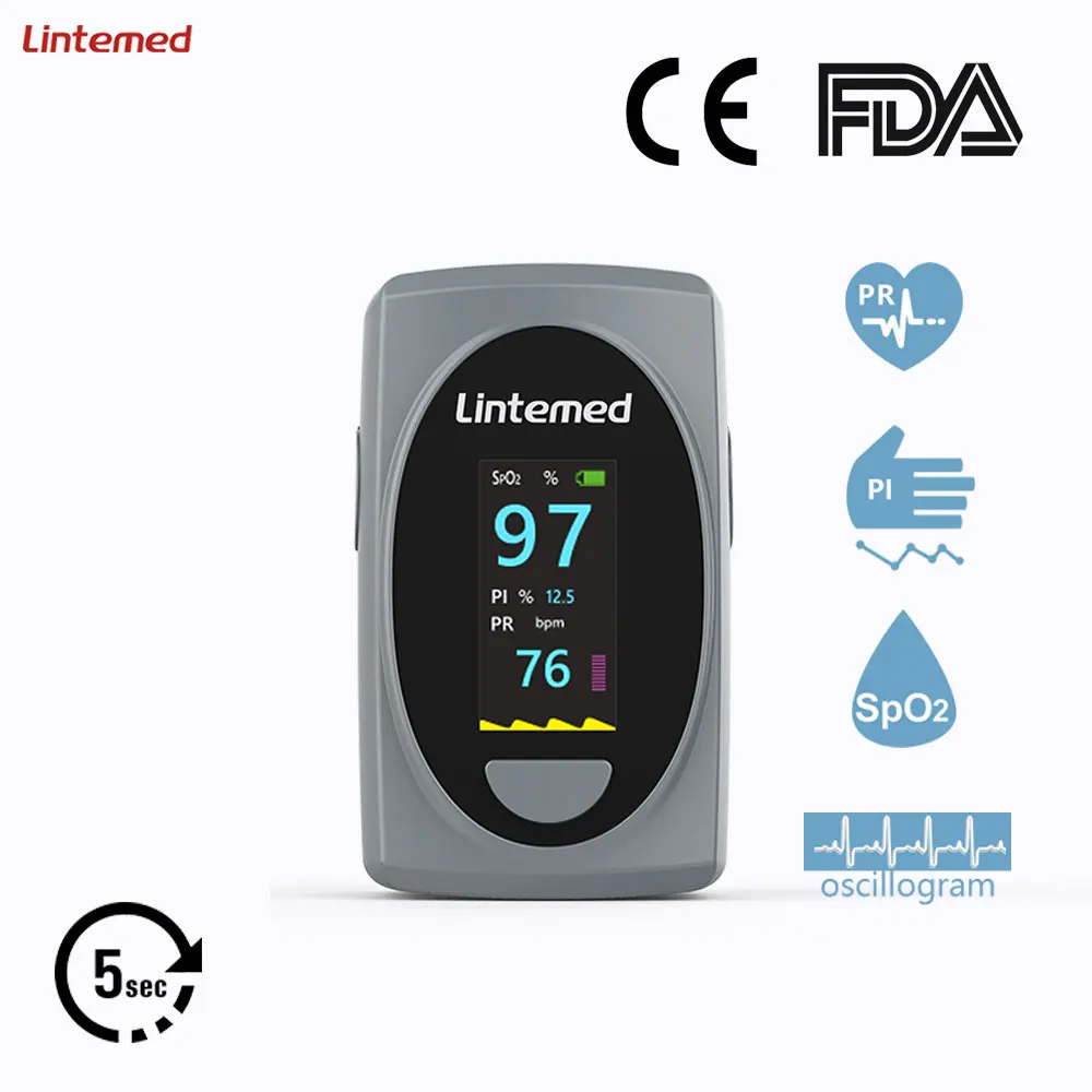 Lintemed Portable Fingertip Pulse Oximeter Free Shipping Heart Rate Health Care High Precision Finger Clip Blood Oxygen Monitor
Lintemed Portable Fingertip Pulse Oximeter Free Shipping Heart Rate Health Care High Precision Finger Clip Blood Oxygen Monitor