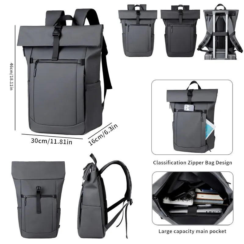 Men's backpack, suitable for business trips, outdoor travel, daily use, 17-inch casual waterproof laptop bag
Men's backpack, suitable for business trips, outdoor travel, daily use, 17-inch casual waterproof laptop bag