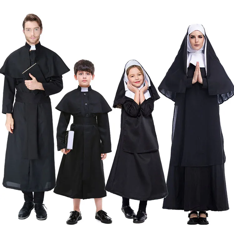 Костюм монахини, сценическое представление, наряд для свадебного хозяина, костюм Пар-сова на Хэллоуин, женская традиционная одежда, материал из полиэстера
Костюм монахини, сценическое представление, наряд для свадебного хозяина, костюм Пар-сова на Хэллоуин, женская традиционная одежда, материал из полиэстера