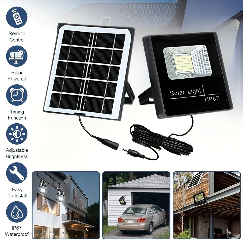 50W High Brightness Solar Street Light, Outdoor Flood Light with Remote & Reflector, Security Spotlight for Garden Patio Pathway
50W High Brightness Solar Street Light, Outdoor Flood Light with Remote & Reflector, Security Spotlight for Garden Patio Pathway