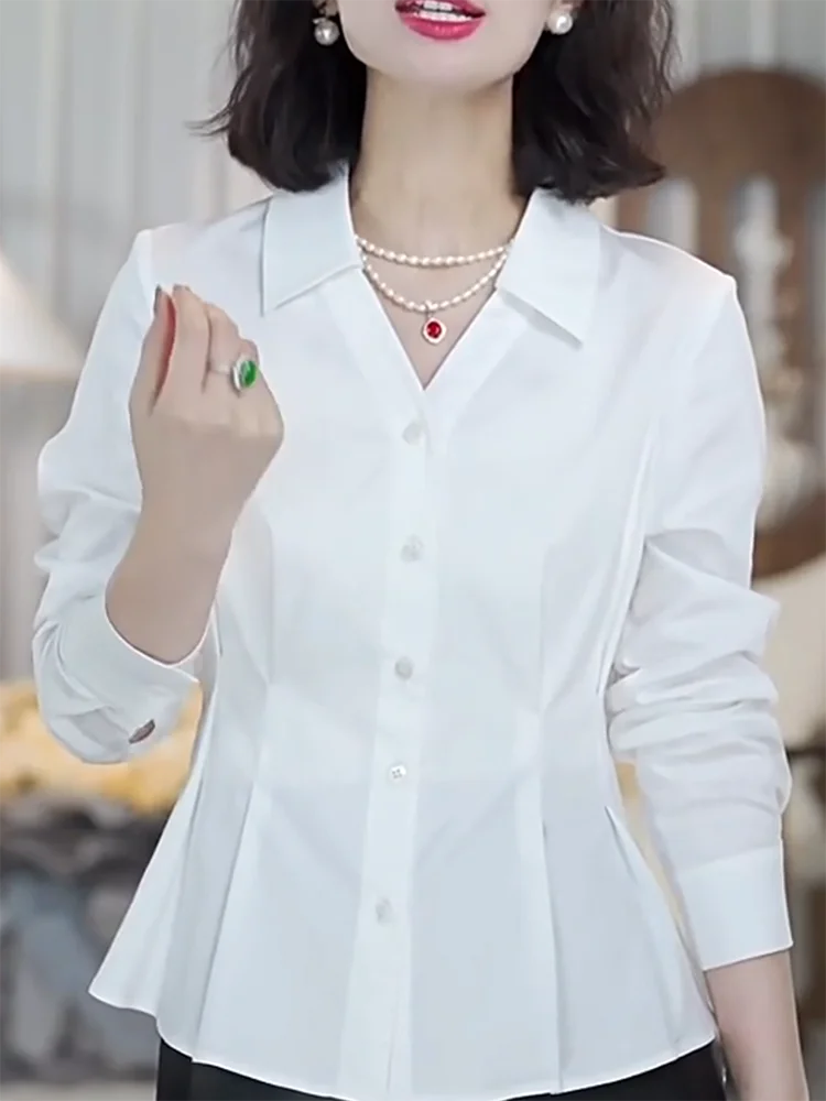 Spring 2026 plus Size Women's White Long Sleeve Shirt Commute Style Simple Design Casual Top for Plump MM Comfortable Breathable
Spring 2026 plus Size Women's White Long Sleeve Shirt Commute Style Simple Design Casual Top for Plump MM Comfortable Breathable