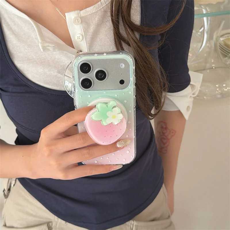 Korean Ins Gradient Star Magnetic Case For iPhone 15 16 17 Pro Max Cute Strawberry Stand Shockproof Cover For MagSafe funda ipho
Korean Ins Gradient Star Magnetic Case For iPhone 15 16 17 Pro Max Cute Strawberry Stand Shockproof Cover For MagSafe funda ipho