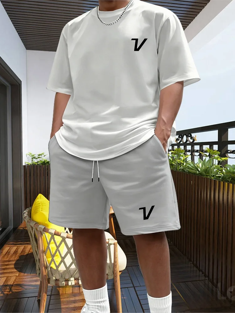 Men's Summer Beach Sports Suit Casual Outdoor Basketball Sports Comfortable Two-Piece Set with Fashion Loose T-Shirt And Shorts
Men's Summer Beach Sports Suit Casual Outdoor Basketball Sports Comfortable Two-Piece Set with Fashion Loose T-Shirt And Shorts