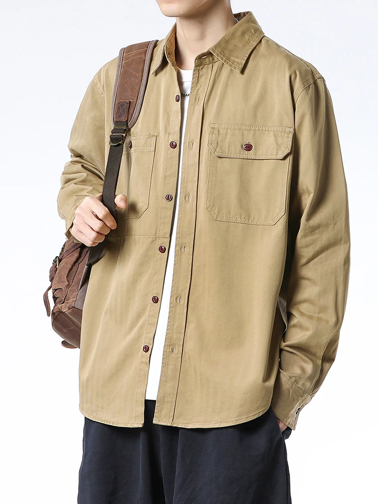 Retro Japanese Sle Men's Workwear Jaet Loose Fit Trendy irt Coat Spring Autumn New Korean Version Youth Casual Outerwear
Retro Japanese Sle Men's Workwear Jaet Loose Fit Trendy irt Coat Spring Autumn New Korean Version Youth Casual Outerwear