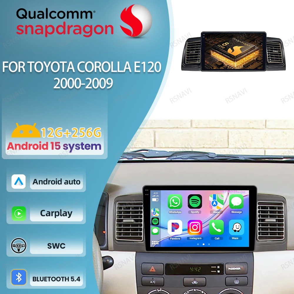 Car Radio Android 15 For Toyota Corolla E120 2000-2009 Head Unit DSP 5G WIFI Autoradio DVD Viedo Player BT Stereo Multimedia GPS
Car Radio Android 15 For Toyota Corolla E120 2000-2009 Head Unit DSP 5G WIFI Autoradio DVD Viedo Player BT Stereo Multimedia GPS