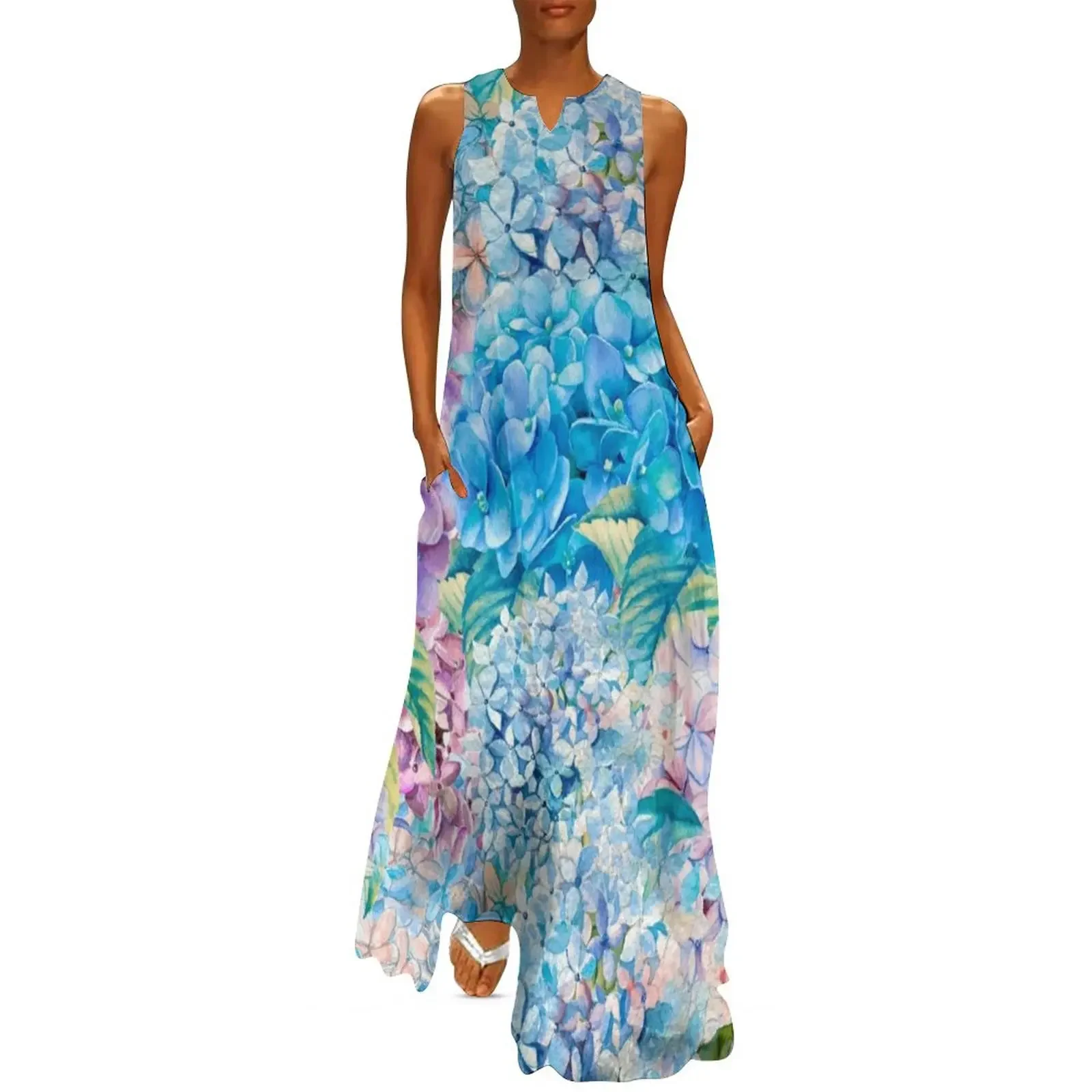 Blue Watercolor Spring Pastel Hydrangea Flower Pattern Long Dress dresses with long sleeves women's luxury party dress Dress
Blue Watercolor Spring Pastel Hydrangea Flower Pattern Long Dress dresses with long sleeves women's luxury party dress Dress